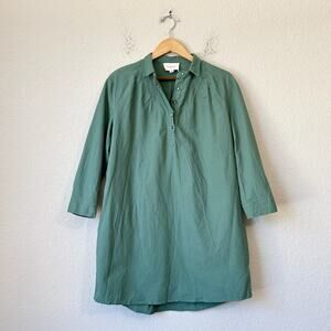 TUCKERNUCK POMANDER PLACE Polly Mini Dress Sage Green Cotton Minimalist